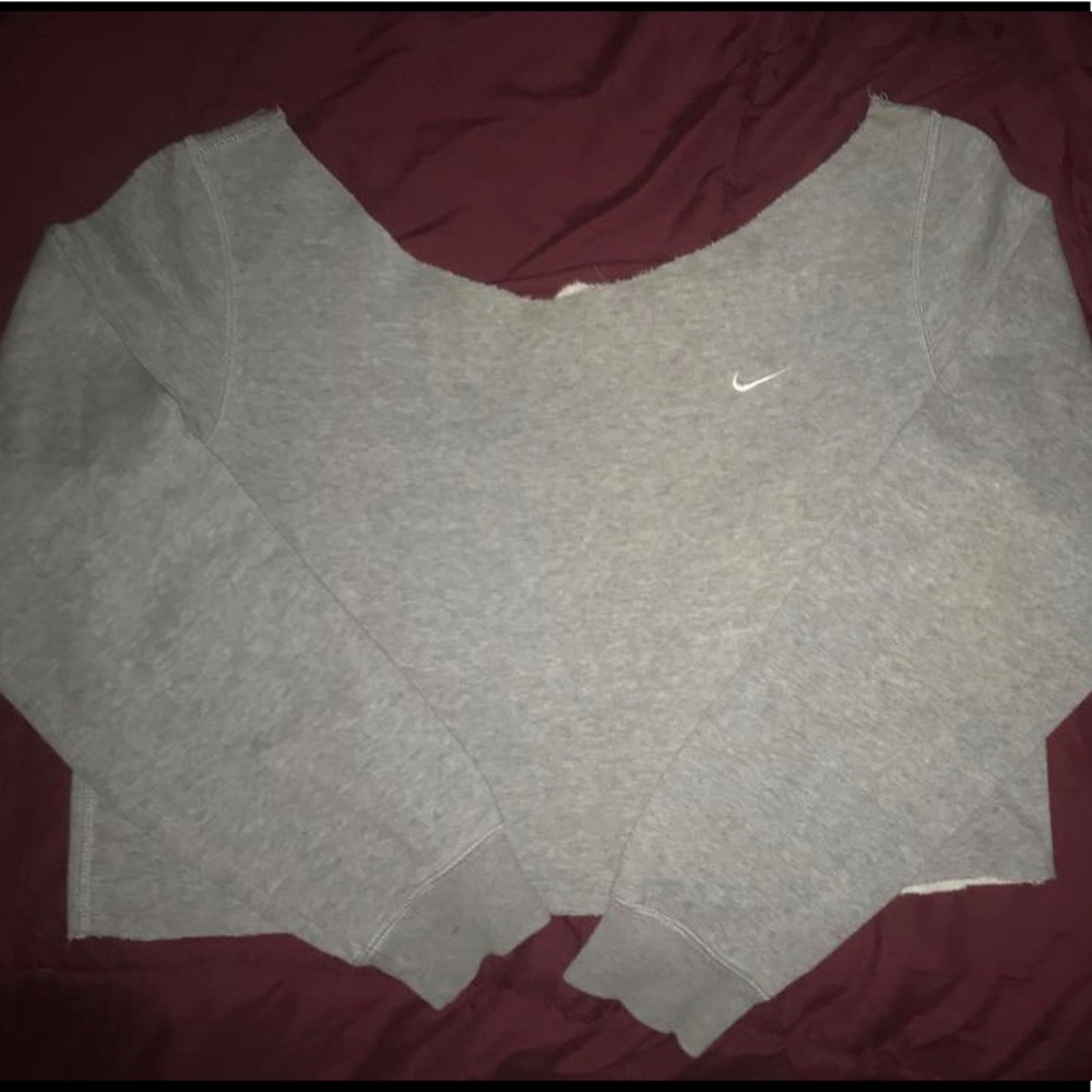 Gray Cropped Nike Sweatshirt